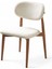Parma Sandalye - Mense Krem Kumaş - Ahşap Iskelet - Mutfak Sandalyesi - Salon Sandalyesi 1