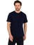Unisex 5'li Paket Lacivert-Haki-Taş-Füme-Gri Rahat Kesim %100 Pamuk Bisiklet Yaka Tişört 5