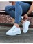 HS026 Beyaz Kalın Taban Casual Erkek Ayakkabı 2
