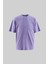 Erkek Basic Super Pamuklu Oversize Lila Tişört 3
