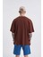 Erkek Basic Super Pamuklu Oversize Çikolata Tişört 2
