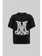 Mchnst Knıt M Letter Applıque Tee Black 1