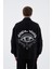 Erkek Printed Detachable Sleeve Gömlek Dark Black 1