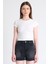 Byeaz Taş Detaylı Slim Fit Crop Tişört 9207M 2