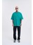Erkek Basic Super Pamuklu Oversize Benetton Yeşili Tişört 3