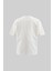 Erkek Splater Look Colored Embroidered Oversize Ekru Tişört 3