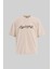 Erkek Mud Technical Printed Oversize Soft Bej Tişört 1