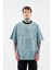 Erkek Denim Efect Oversize Oil Green Tişört 5