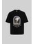 Erkek Golden Tears Printed Oversize Siyah Tişört 1