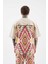Erkek Ethnical Printed And Embroidered Tişört Soft Beıge 4