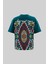 Erkek Ethnical Printed And Embroidered Tişört Oıl Green 1