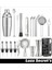 Luzz 25 Parça Paslanmaz Çelik Hediye Kokteyl Menülü Barmen Profesyonel 750 ml Shaker Full Set 3