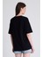 Siyah Ayı Baskılı Oversize Tişört 6402 5