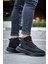 ET0318 Bağcıklı Erkek Yüksek Taban Siyah Taban Spor Bot 2