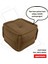 x permate Puffymod Dekoratif Kare Puf Orta Sehpa Ayak Uzatma Puf 40 x 40 cm Kahverengi 1