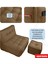 x permate Puffymod Dekoratif Kare Puf Orta Sehpa Ayak Uzatma Puf 40 x 40 cm Kahverengi 4