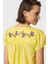Sarı Sırtı Nakışlı Kısa Kollu Pamuklu Gömlek Bluz 1