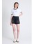 Beyaz Yazı Baskılı Relaxed Fit Tişört 5793 3