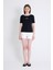 Siyah Yazı Baskılı Relaxed Fit Tişört 5793 3