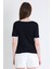 Siyah Yazı Baskılı Relaxed Fit Tişört 5793 5