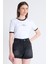 Beyaz Yazı Baskılı Relaxed Fit Tişört 5793 2