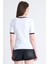 Beyaz Yazı Baskılı Relaxed Fit Tişört 5793 5