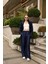 Kadın Oversize Safari Ceketli Parlak Takım -(Pantolon / Ceket) 3
