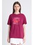 Bordo %100 Pamuk Yazı Baskılı Tişört 2150-15M 2