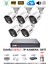 Ip Güvenlik Kamera Seti 5 Kameralı Sesli 4mp Gece Renkli Su Geçirmez IP5515S 320GB 2