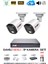 Ip Güvenlik Kamera Seti 2 Kameralı Sesli 4mp Gece Renkli Su Geçirmez IP5515S 500GB 2