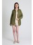 Haki Oversize %100 Pamuk Müslin Gömlek 4786A 3
