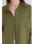 Haki Oversize %100 Pamuk Müslin Gömlek 4786A 4