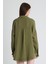 Haki Oversize %100 Pamuk Müslin Gömlek 4786A 5