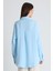 Bebe Mavi Oversize %100 Pamuk Müslin Gömlek 4786A 5