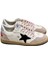 Women’s Golden Goose Mountain - Sneakers Black Star Red Detailed Lace-Up Shiny Grey Back Ankle 3