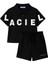 Erkek Çocuk Laci'el Paris Koldan Logo Detaylı Alt-Üst Takım Siyah 4