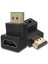 HDMI L Tipi Erkek – Dişi Adaptör – 4K Destekli, 90° Köşe Dönüştürücü, Tv Uyumlu 3