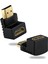 HDMI L Tipi Erkek – Dişi Adaptör – 4K Destekli, 90° Köşe Dönüştürücü, Tv Uyumlu 4