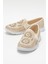 Kadın Lazer Desenli Günlük Kadın Spor Ayakkabı Krem 5