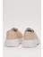 Kadın Rahat Kalıp Kalın Taban Keten Sneakers BEJ 4