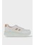Bağcıklı Kadın Sneaker Ayakkabı Bej 1