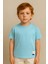 Erkek Çocuk %100 Pamuk Basic Tişört - Açık Mavi (3-4 Yaş 8-9 Yaş) 1