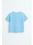 Erkek Çocuk %100 Pamuk Basic Tişört - Açık Mavi (3-4 Yaş 8-9 Yaş) 3