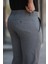 Erkek Gri Italyan Kesim Slimfit Kumaş Pantolon 8