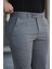 Erkek Gri Italyan Kesim Slimfit Kumaş Pantolon 10