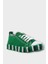 Unisex Çocuk Keten Kısa Convers Modeli Bağcıklı Spor Ayakkabı Yeşil 1