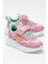 Çocuk Cırtlı Akıllı Bağcık Spor Ayakkabı Pembe - Yeşil 2