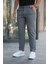 Erkek Gri Italyan Kesim Slimfit Kumaş Pantolon 7