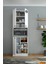 TAMAMI MDF Mobilyanı Tasarla 3 Kapaklı Açık Raflı Modern Tasarım Çok Amaçlı Beyaz Mini Fırın Dolabı/Boy Kiler Dolabı/Erzak Dolabı 2