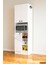 TAMAMI MDF Mobilyanı Tasarla 3 Kapaklı Açık Raflı Modern Tasarım Çok Amaçlı Beyaz Mini Fırın Dolabı/Boy Kiler Dolabı/Erzak Dolabı 8